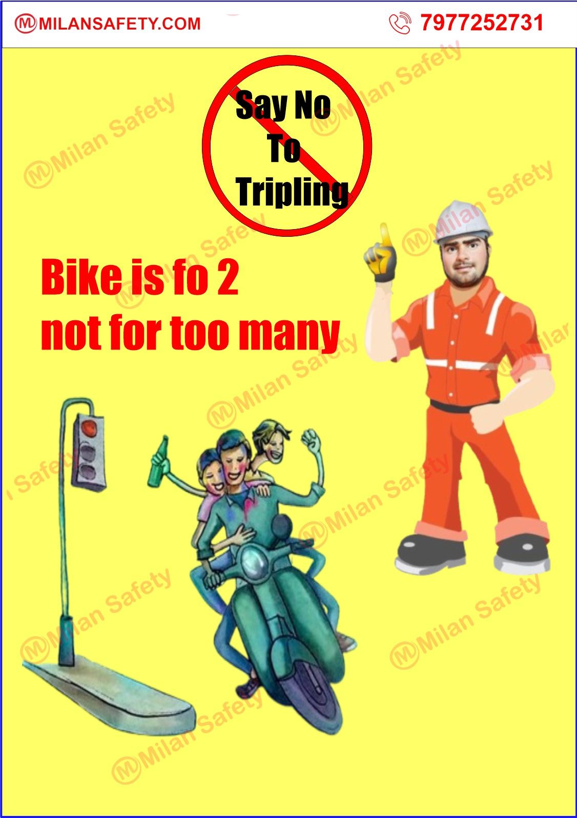 Say no to tripling | Safety Posters | Safety signs – Milansafety