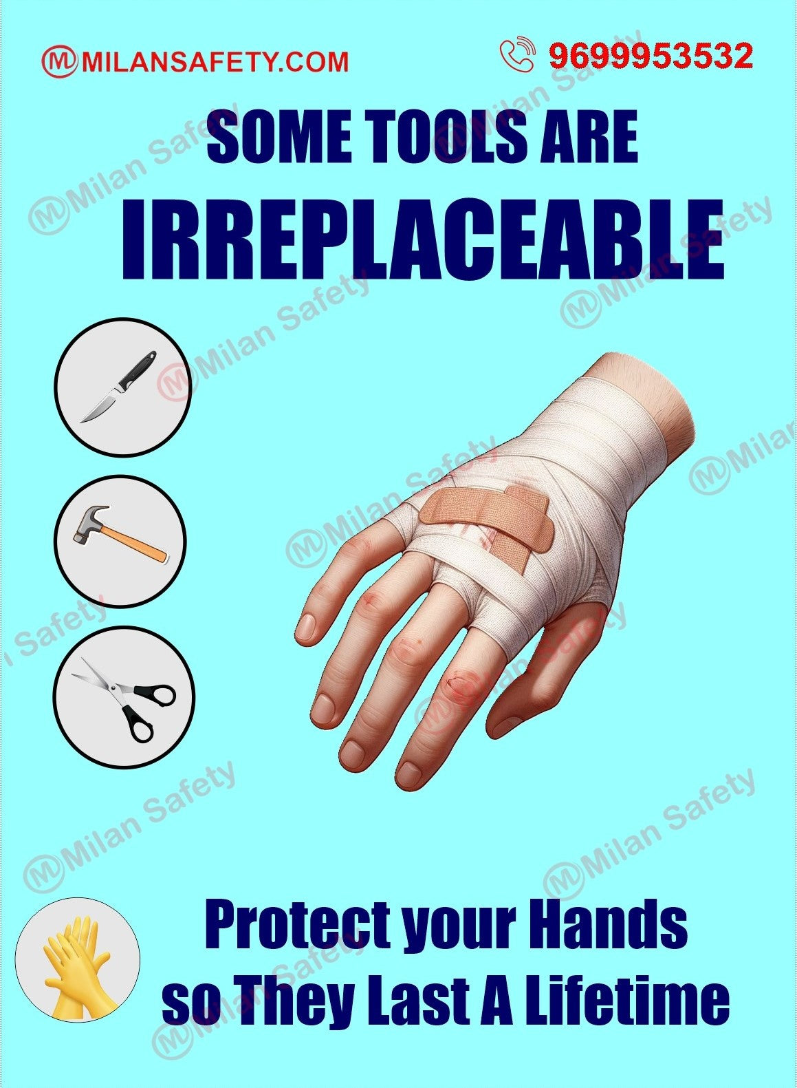 Some Tools are Irreplaceable | Safety Posters | Safety signs