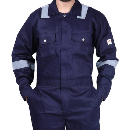 Boiler suits with reflective tape