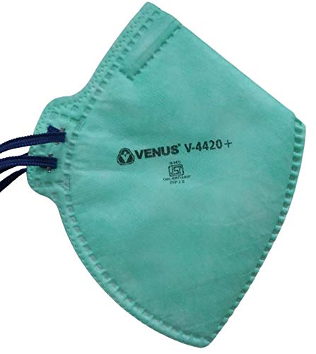 Venus V-4420 FFP2 Category (N95 equivalent) Reusable, Washable and ISI Approved Mask -Pack of 50