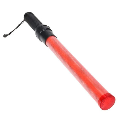 Traffic Safety Rescue Signal Road Control Warning Flashing Light LED Wand Baton (Pack of 2 Pieces; 21-inch; Red and Green)