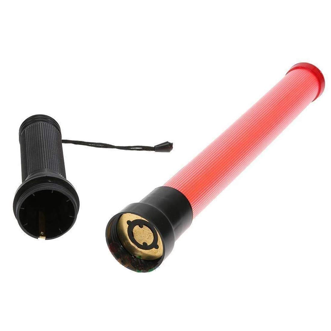 Traffic Safety Rescue Signal Road Control Warning Flashing Light LED Wand Baton (Pack of 2 Pieces; 21-inch; Red and Green)